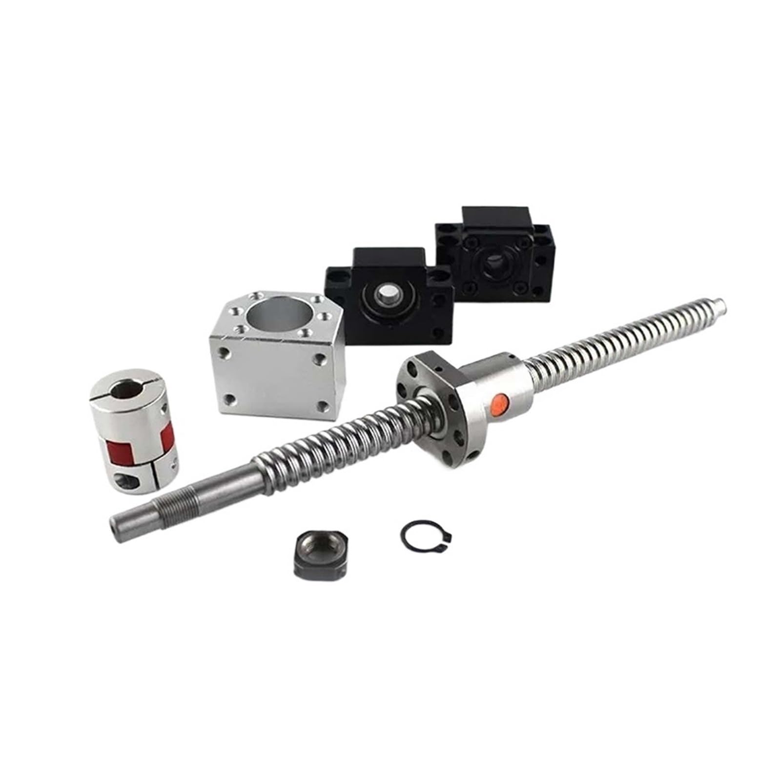 Metal Ball Screw nut Ball Screw SFU3205 300mm-1000mm Ball Screw C7 with 3205 Flange Single BK/BF25 End Machined(700mm)