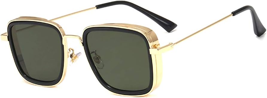 Kabir Singh Steam punk Square glasses Men's Aviator Sunglasses UV400