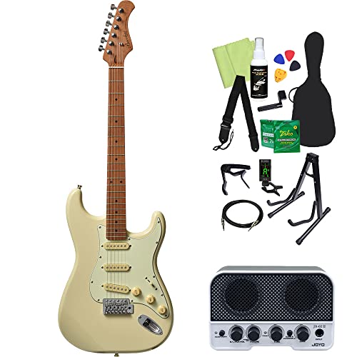 Bacchus BST-1-RSM/M エレキギター初心者14点セット【Bluetooth搭載ミニアンプ付き】 OWH ストラトタイプ バッカス