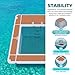 Inflatable Pool Float Platform, Thick PVC Floating Dock with Non-Slip EVA Surface, Inflatable Floating Dock for Yacht/Boat/Sea/Lake Water Activities