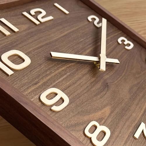Horloge murale vintage en bois pour salon chaleureux