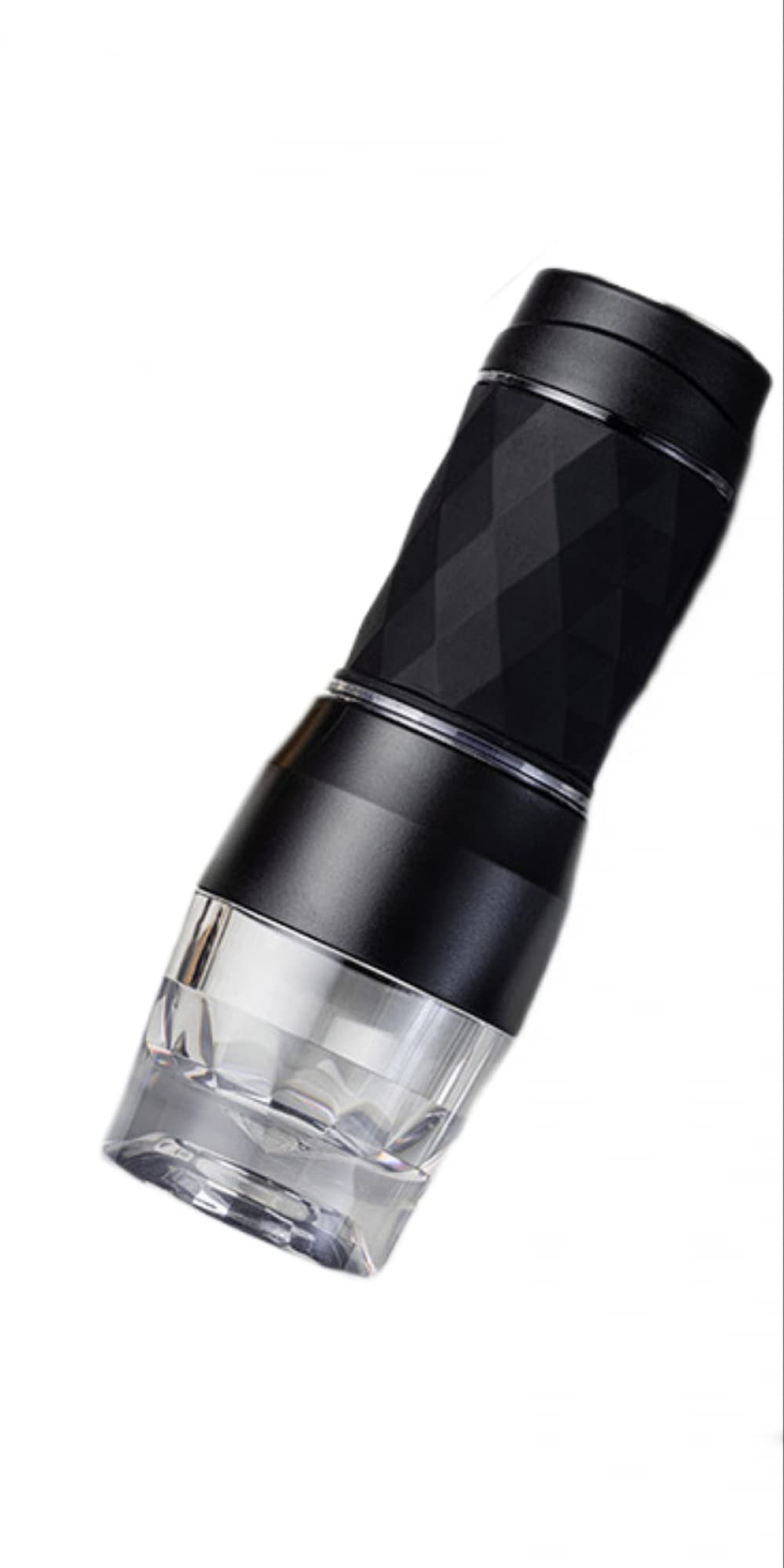 Sistema De ExtraccióN Doble para El Hogar Molinillo De Prensa Manual para Oficina Molinillo De Café PortáTil PequeñO para Exteriores Lavable 120 Ml (Blanco Negro)