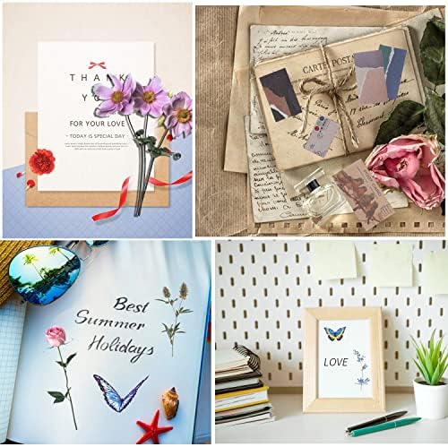 300 Pcs Scrapbooking Paper and 120pcs Flower Butterfly Stickers, Vintage Journaling Supplies Aesthetic Decorative Stationery Paper Scrapbook Accessories for Diary Album Drawing Travel Journal