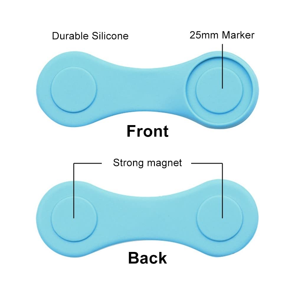 DONGKER Marcador de pelota de golf con clip magnético para sombrero, 2 piezas de clip de silicona + 4 rotuladores magnéticos para gorros de golf, regalos para guantes de golf, sombreros, bolsos