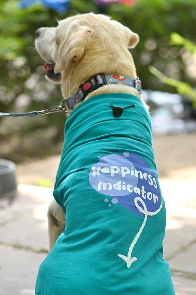 Mutt of Course Happiness Indicator Dog T Shirt/Length 16"/ for Dogs Like French Bull Dog, Boston Terrier, and Similar Breeds(XL)