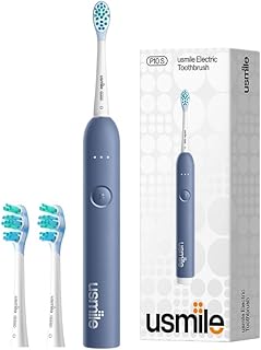 Cepillo de dientes eléctrico sónico P10S, batería de 180 días, azul | 3 modos de limpieza profunda y blanqueamiento, cabezal de cepillo acolchado para el cuidado de las encías para dientes sensibles, temporizador inteligente, 2 cabezales, recargable