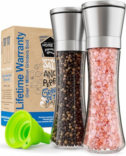 Home Ec Premium Stainless Steel Sea Salt And Pepper Grinder Set