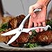 Perchedl Large Practical Poultry Scissors, Super-sharp Stainless Steel Spring Loaded Handle Kitchen Scissors Chicken Seafood Vegetable Barbecue Food Scissors (Silver)