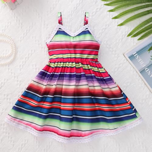 IMEKIS Toddler Girls Mexican Dress Fiesta Birthday Outfit Baby Summer Holiday Cake Smash Photo Shoot3