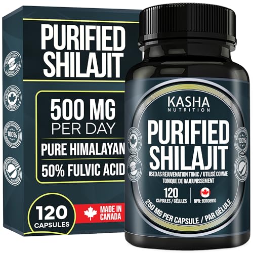 Kasha Shilajit purifié capsules 500mg 120 ct