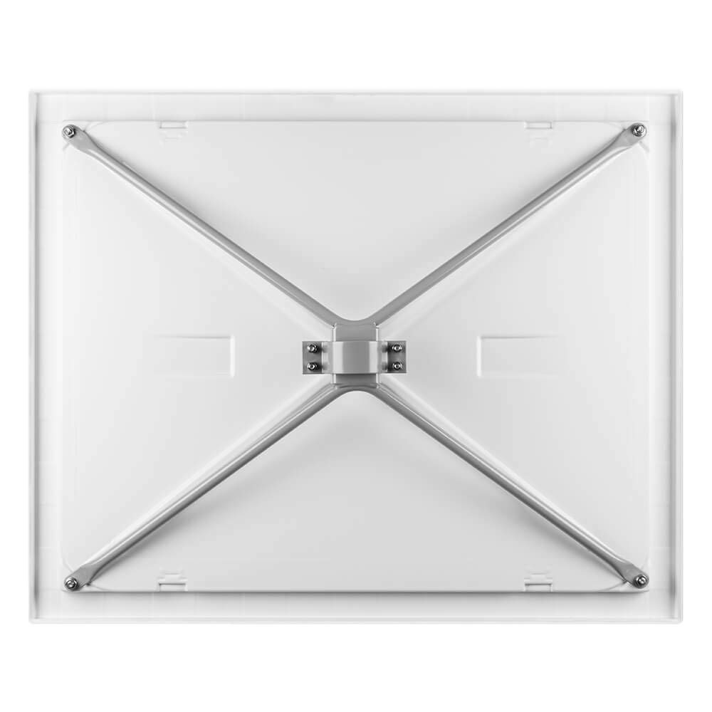 DIAMOND Verkehrsspiegel, SEKURIT-Sicherheitsglas, rot/weiß, 100 x 80 cm aus Stahl, Kunststoff, Glas, Art.-Nr. 41047 | Sicherheitsspiegel | Straßenspiegel