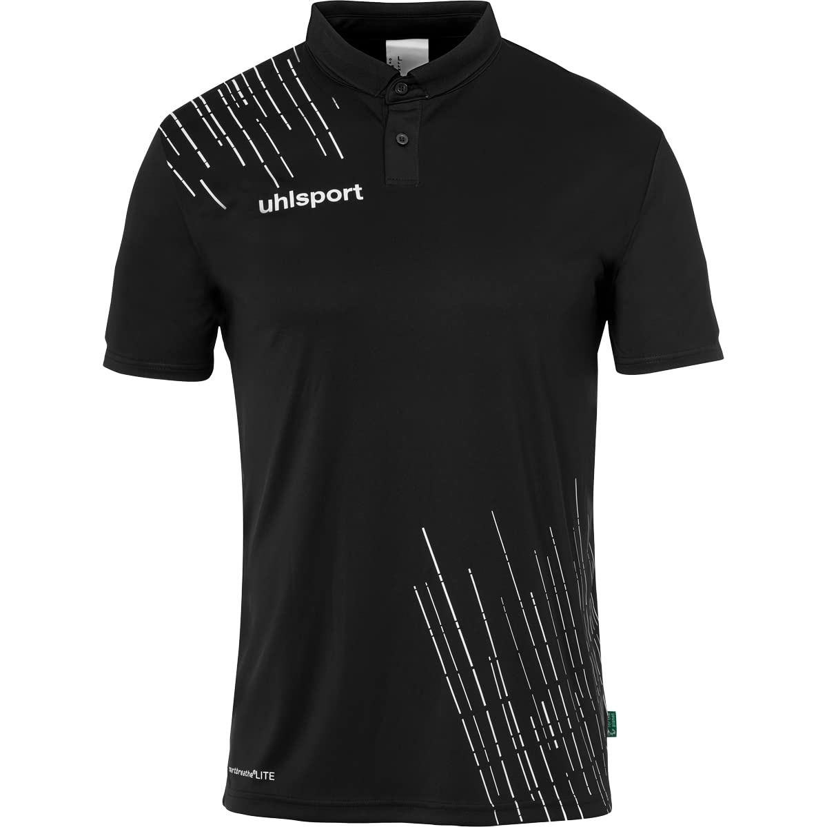 uhlsport Boys Sports Polo, Black/White, 152