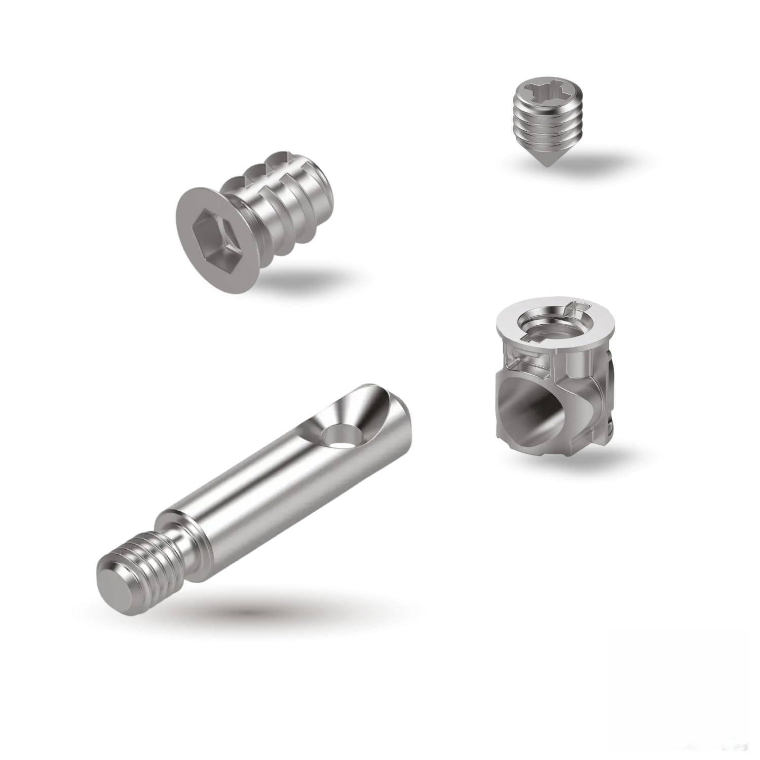 FSA Jeu de boulons de bielle auto-extractibles en acier QR-01 M8