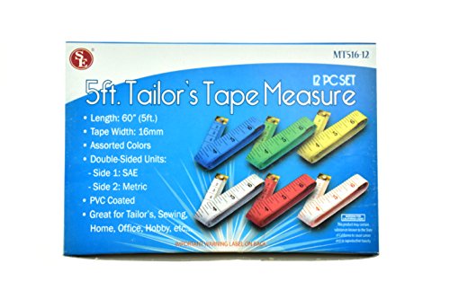 Set de 12 cintas métricas de sastre SE 5 pies miniatura 4