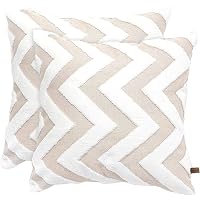 GIRASOLE HOME Set di 4 Federe per Cuscini in Simil Lino Per Divano e