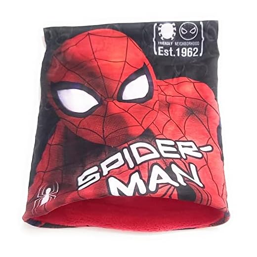 E PLUS M Braga Spiderman de Cuello para Niños - Bufanda Marvel Spiderman Tubular de Coralina