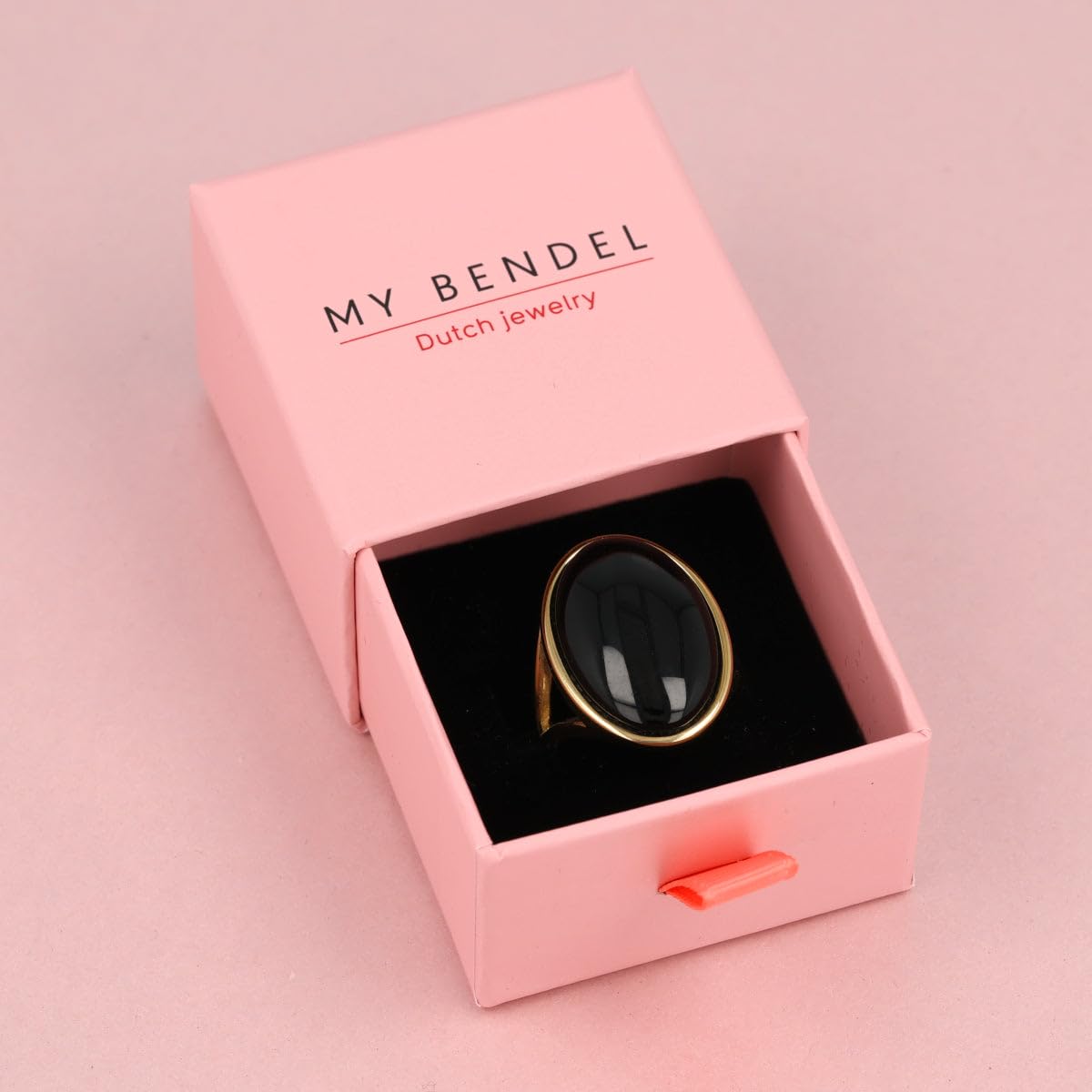 My Bendel Großer Gold oder Silber Ring mit Echtem Rundem Edelstein | Stylischer Ring für Damen | Vintage Design | Verfärbt Sich Nicht & Bleibt Glänzend | Inklusive Luxuriöser Geschenkverpackung