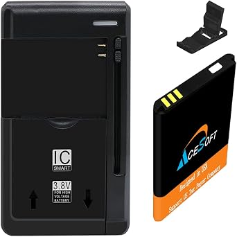 Long Endurance Rechargeable Business Upgraded AA Grade 2150mAh Battery Universal Travel Dock USB/AC Charger Folding Bracket Compatible with CAT S22 Flip