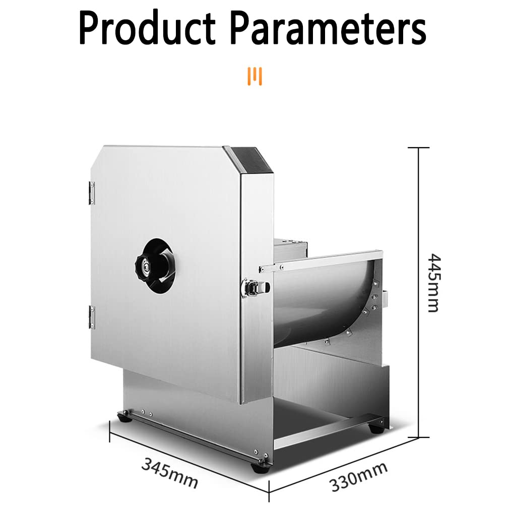 Tritaverdure Commerciale da 200 W, Tritaverdure Elettrico con Lame da 1-10 mm e 4 Piedini in Gomma Antiscivolo, Protezione di Sicurezza per Taglio Rapido, per Ristoranti, Casa, Cucina
