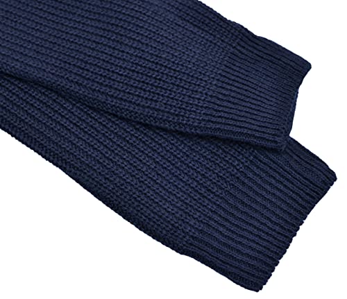 Lilax Little Boys Basic Long Sleeve V-Neck Classic Knit Cardigan Sweater 5T Navy #TOP5