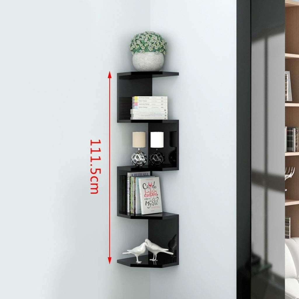 Estantería de almacenamiento para el hogar, estante de pared, estante para colgar en la pared, estante de almacenamiento de la sala de estar esquina dormitorio triángulo partición decorativa,