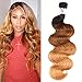 Beauty Forever #FB30 Highlight Color Brazilian Body Wave Human Hair 4x4 Lace Closure,Balayage Ombre Blonde Remy Human Hair Free Part Swiss Lace Closure 18 Inch