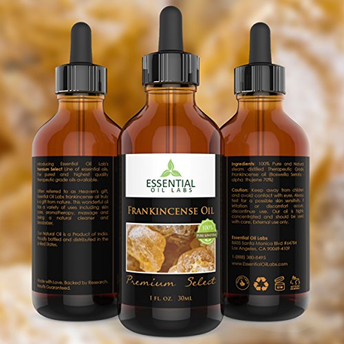 Frankincense Essential Oil - Highest Quality Therapeutic Grade Backed by Research - 1 oz Bottle with Glass Dropper - 100% Pure and Natural Premium Select by Essential Oil Labs - Thumbnail 3