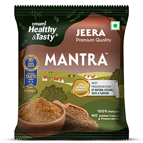 Image of Emami Healthy & Tasty Mantra Jeera (Cumin) Powder, 50g | 100% Natural | Ground Using Cryo Grinding Technology | Retains Maximum Essential Oils |No Added Colour and Preservatives