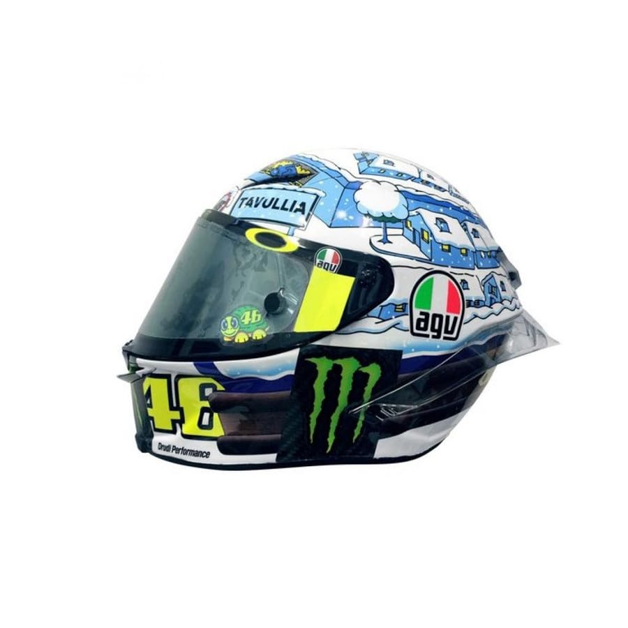 Valentino Rossi Casque Réplique Miniature 1:5 Mini Casque –VR46 MotoGP_Test 2017, Unisexe