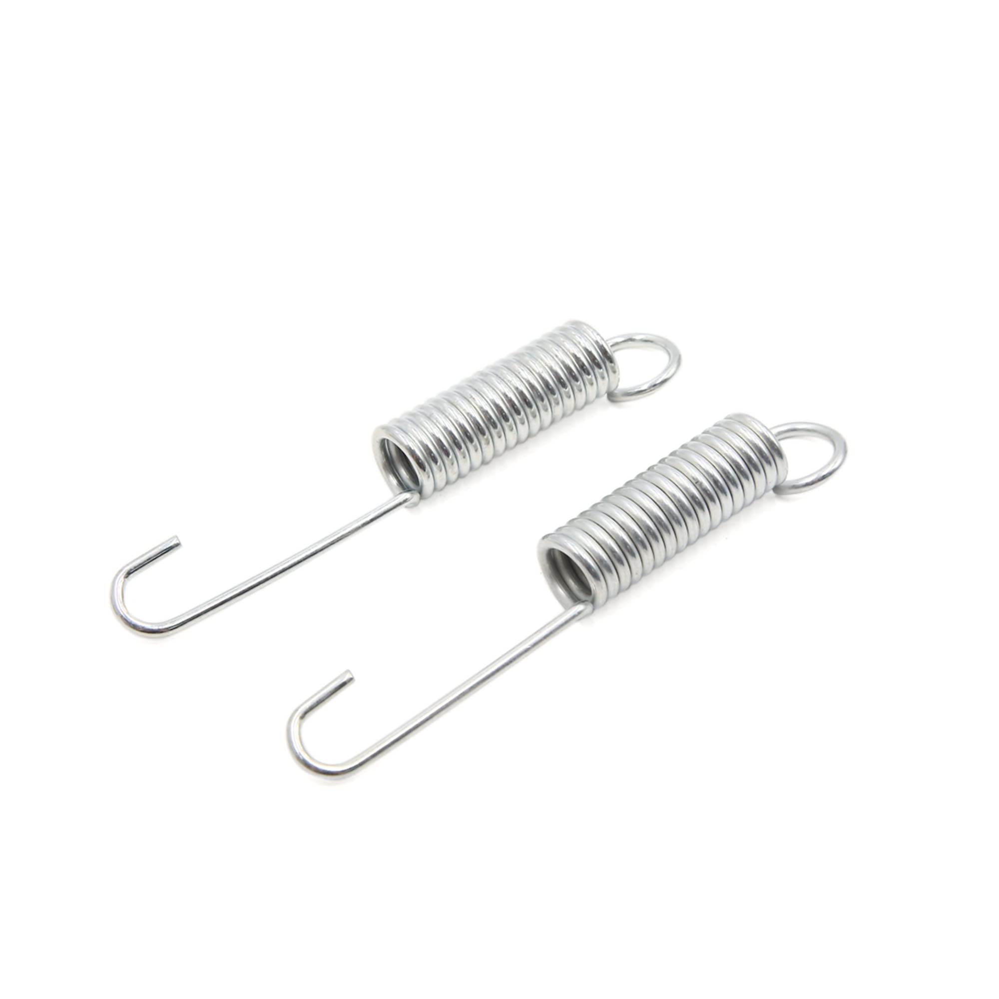 uxcell 2pcs 10.5cm Silver Tone Metal Motorcycle Foot Bracket Kickstand Return Spring Side Stand Spring Replacement for Honda CG125
