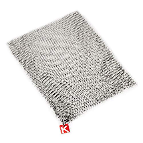Knapp Made Chainmail Dishcloth 8”x6” - Top Rated All Purpose Kitchenware, Pots