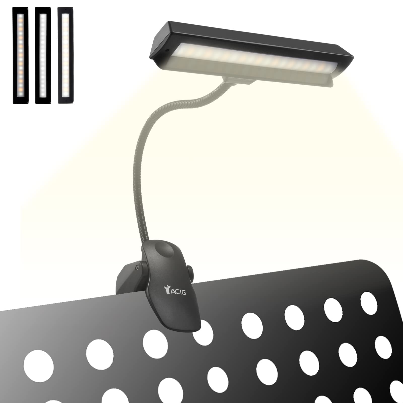 Music Stand Lights,3 Levels Dimmable Rechargeable Piano Light,USB Clip On Professional Piano Lamp Super Bright 19led Perfect Stand Lights for Musicians,Grand Piano,Orchestra,Podium