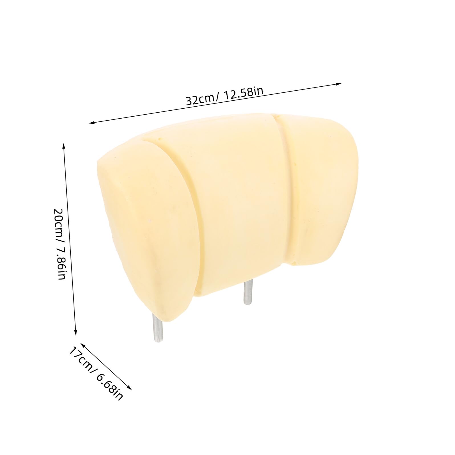 NUOBESTY Coussin D’Appui-Tête en Mousse de Rechange pour Siège de Voiture et Camping-Car Insert Ergonomique Tube en Fer Soudé sans Housse Confortable et Solide Adapté aux Déplacements