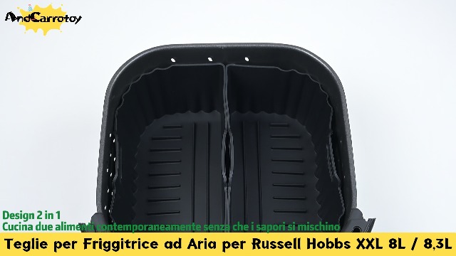 Stampo In Silicone Per Friggitrice Ad Aria Russell Hobbs 8L/8,3L – Set 3 Pezzi Antiadesivi, Lavabili In Lavastoviglie - 2