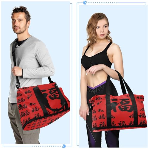 Bolsas de gimnasio impermeables con bolsillo húmedo para viajes de fin de semana largos 6