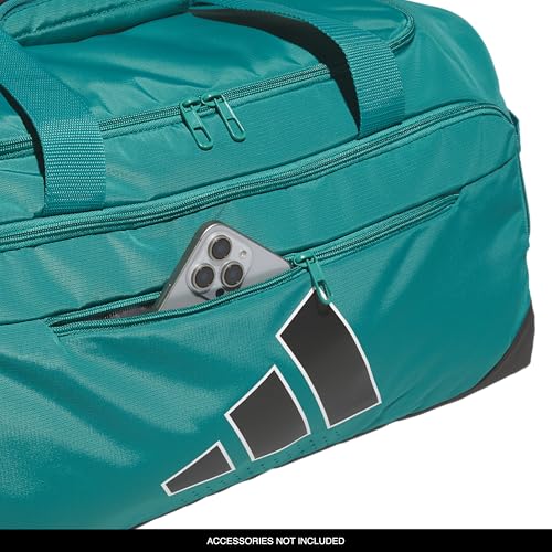 Image of adidas Defender 5 Duffel Bag for Sports, Gym and Travel, EQT Green /Black, OSFA