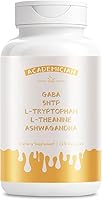 Vista 1 de Ashwagandha Suplementos con GABA Suplemento L-triptófano Cápsulas 5-HTP L-teanina - 120