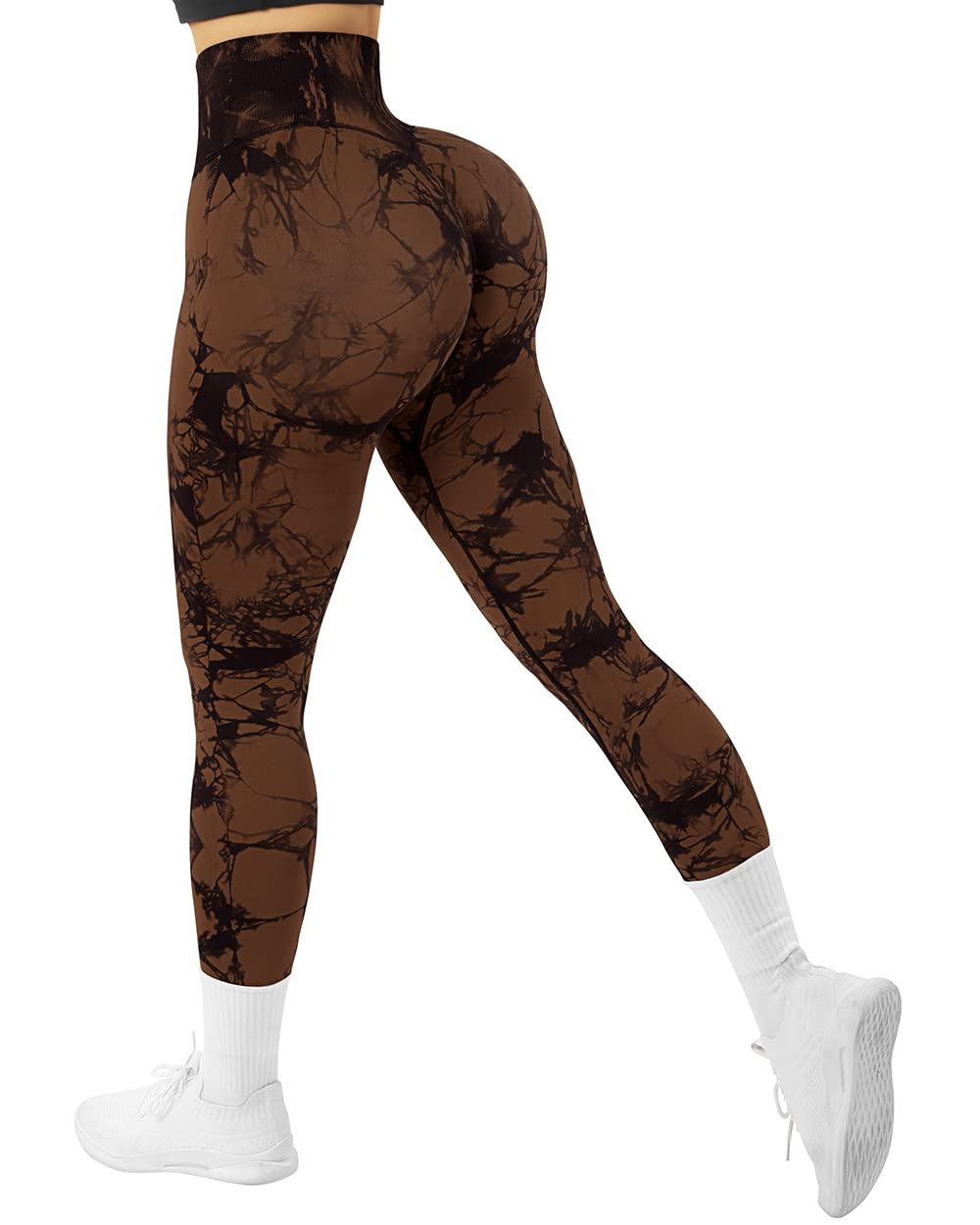 SUUKSESS Women Crossover Seamless Leggings Butt Lifting High Waisted Workout Yoga Pants