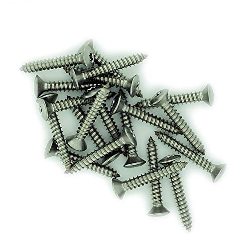 No.7 x 1.975 (3.9mm x 50mm) TX Raised Countersunk Self-Tapping Screw - Stainless Steel (A2) (Pack of 20)