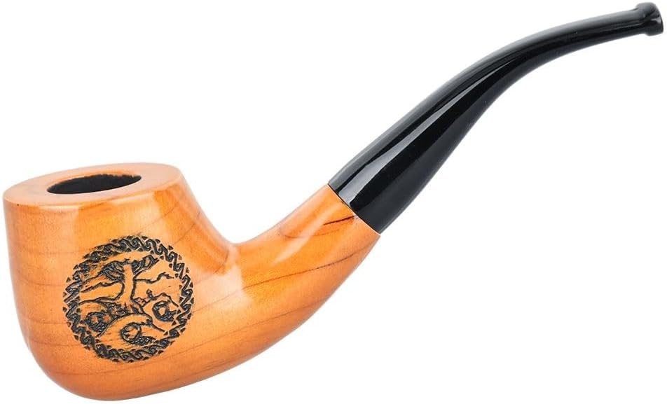 Pulsar Shire Pipes - HOME AGAIN Cherry Bent Brandy Tobacco Pipe - 5.5" Long - Officially Licensed The Lord of the Rings Collectible