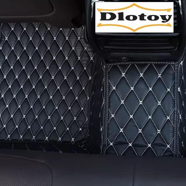 Image of 7D Car Mat for Maruti Suzuki S-Cross Model (2018-2024) | 7D Premium Faux Leather II Luxury Mat II 7 Layer Protection | Custom Fitted Car Floor Tray Mats| Complete Set of 3 Pieces | Black and Beige