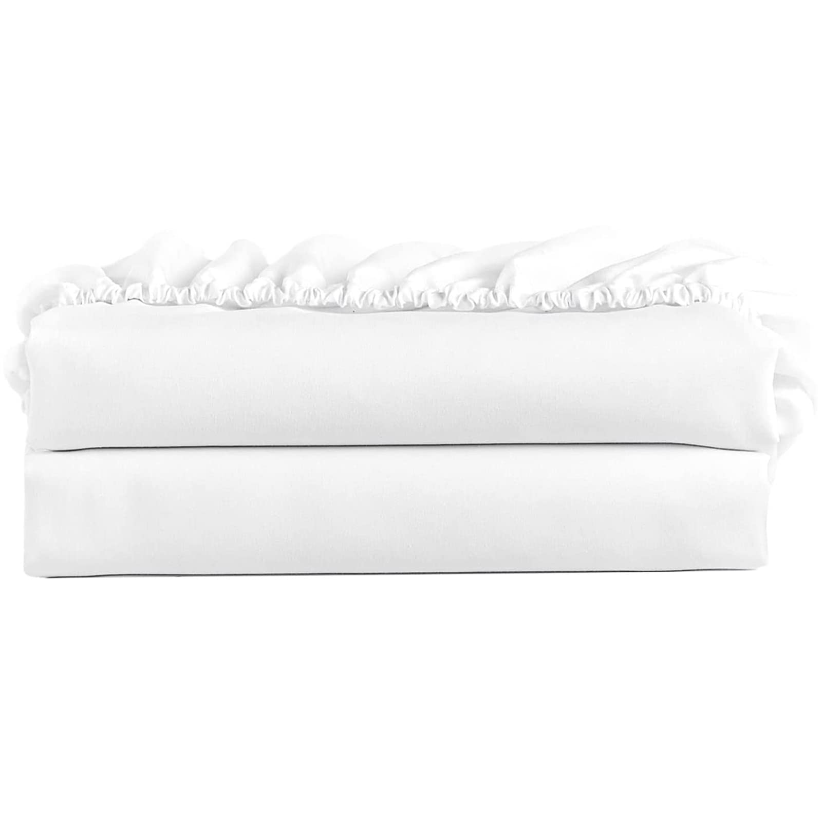 FreshCulture Twin XL Fitted Sheet Only 2 Pack - Hotel Quality Fitted Sheet - Ultra Soft & Breathable - Brushed Microfiber - Deep Pocket - Cooling Fitted Sheets for Twin XL Size Bed (White)
