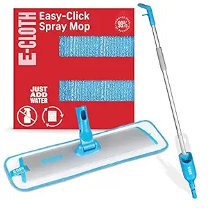 E-Cloth Easy-Click Spray Mop, Premium Microfiber Mops for Floor Cleaning, Ideal Cleaner for Hardwood, Laminate, Vinyl, Tile Flooring, 100 Wash Promise