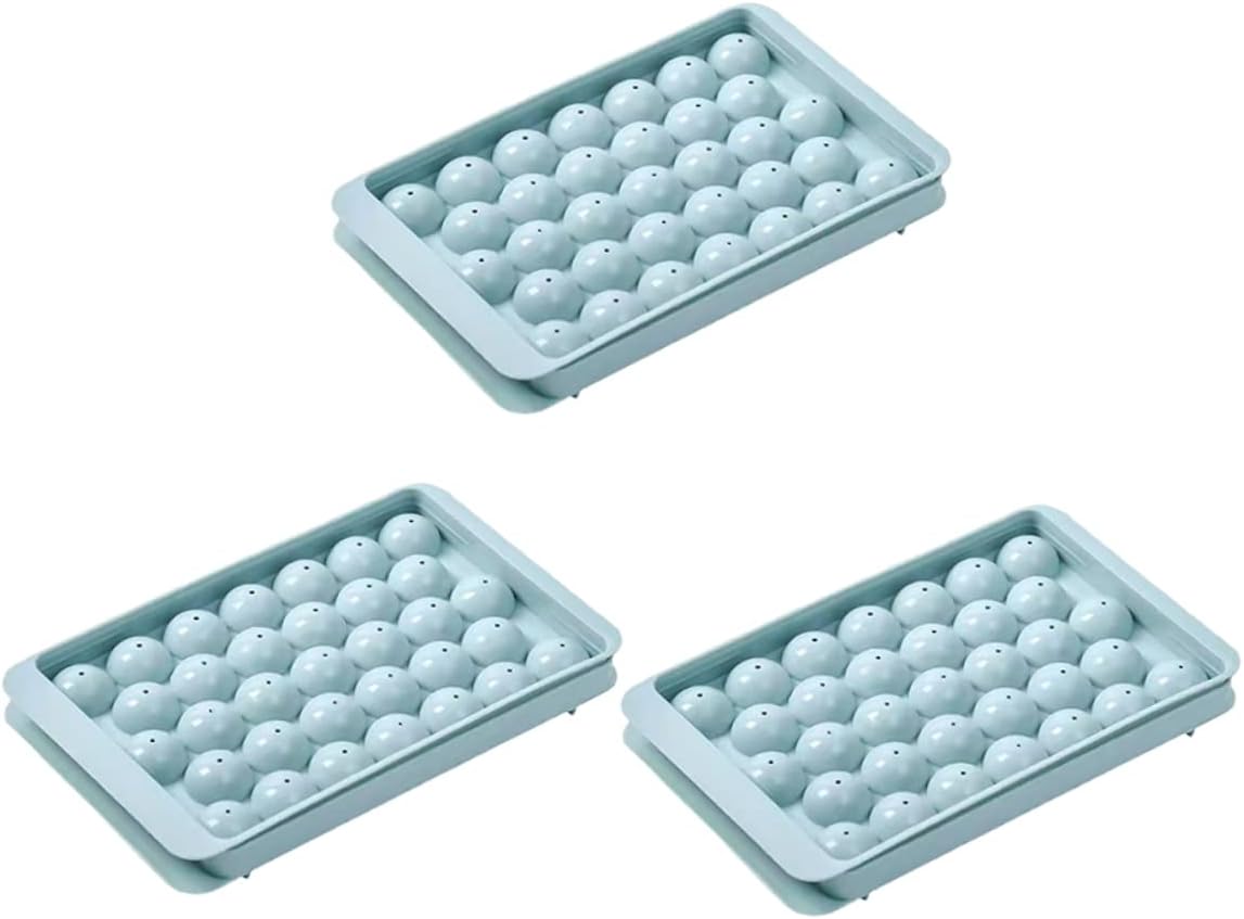 3pcs Ice Ball Makers with Lids Ice Cube Trays for DIY Drinks Summer Refreshments