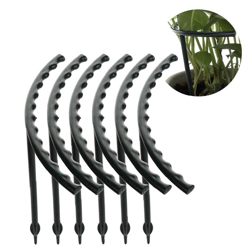 RaitronOnsinic 6Pcs Plant Climbing Trellis Support Frame Artificial Mini Flower Stand Garden Tool Plastic U Shape Plant Flower Support Tools