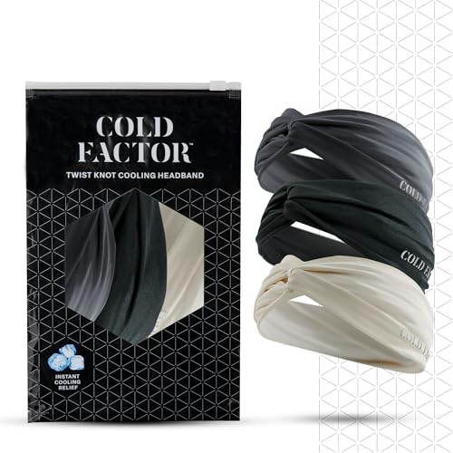 Image of COLD FACTOR Cooling Headband for Women and Men - UPF 50+ Advanced Evaporative Comfort, Instant Cooling Sweatband for Outdoor Sports, Fitness, Yoga, Hiking, Running, and Workout