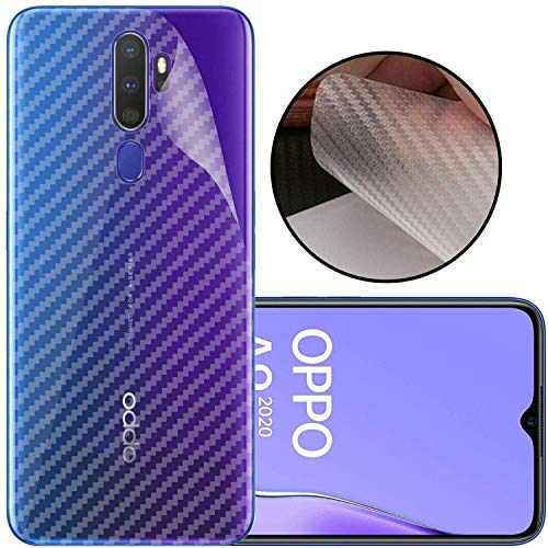 Image of Compatible with Oppo A9 (2020) Back Screen Protective Film Carbon Fiber Skin Transparent Screen Guard Sticker