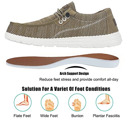 Haiwin Men's Casual Slip-on Loafers | Walking Shoes with Arch Support | Comfortable and Lightweight Boat Shoes for Plantar Fasciitis2