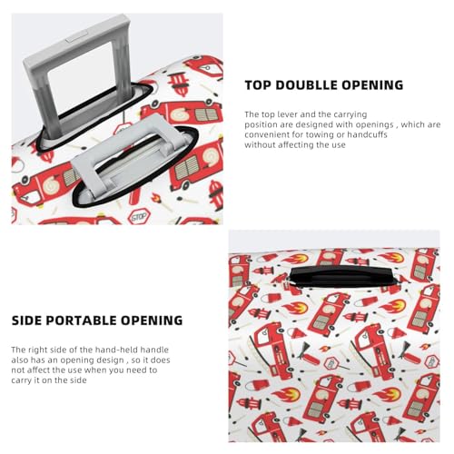 VOSERY Travel Luggage Cover - Fire Truck Washable Suitcase Covers Protector Fits 18-32 Inches Luggage3