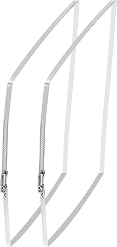 Miniatura 5 de uxcell Abrazaderas de manguera rectangulares, 4 x 3 pulgadas, abrazadera de tubo cuadrada de acero inoxidable 304 para conductos, manguera de